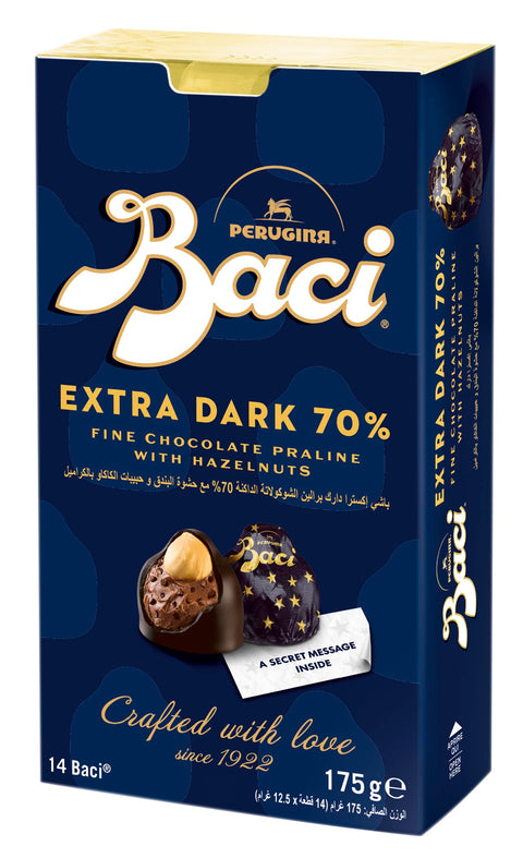 Baci Extra Dark Bijou, Truffes Au Chocolat Noir Avec Noisette, Boîte, Sans Gluten, 175 G (1 Pièce)