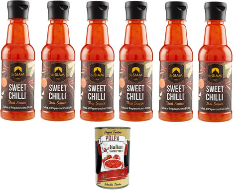 Siam Sauce Douce Chilly 6 X 250 Ml + Italian Gourmet Polpa 400 G