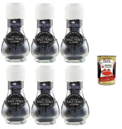 La Drogheria Sale Nero Di Cipro Sel Noir De Chypre 6 X 50 G + Italian Gourmet Polpa 400 G