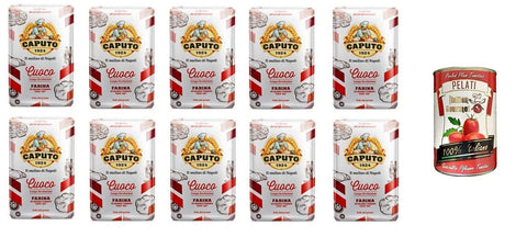 Lot De 10 Boîtes À Tomates Italiennes Caputo Cuoco 100 % Farine 1 Kg + 1 X 400 G