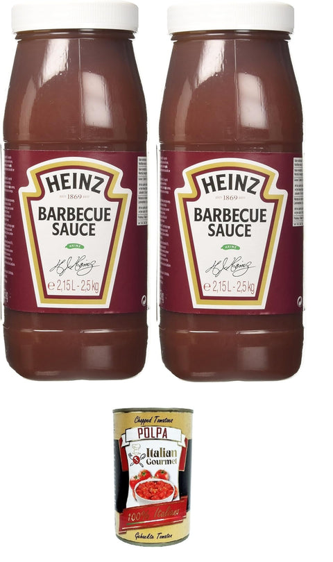 Heinz Salsa Fusto Fût De Sauce Barbecue 2 X 2,5 Kg + Italian Gourmet Polpa 400 G