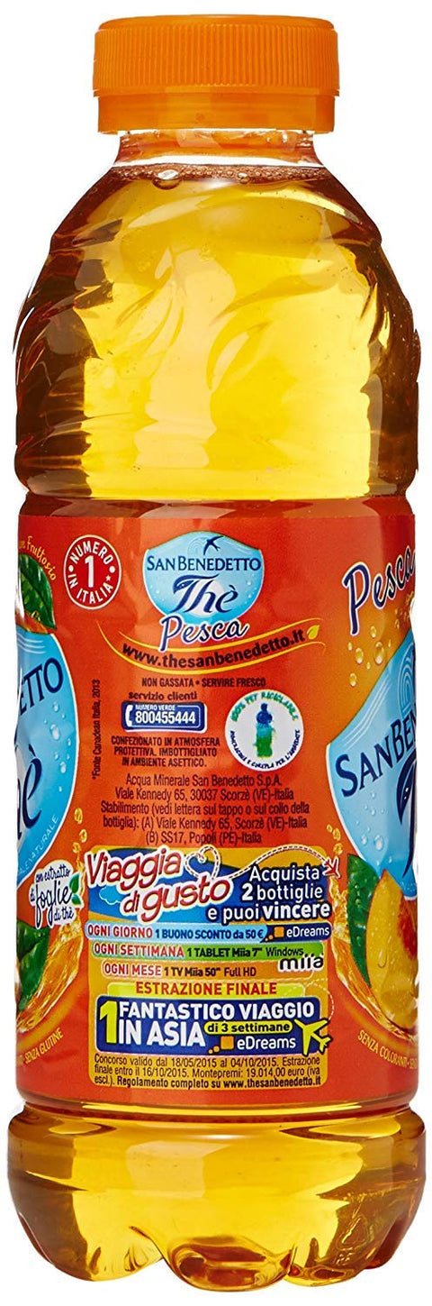 San Benedetto Lot De 24 Sachets De Thé Glacé À La Pêche The Pesca Pet 50 Cl