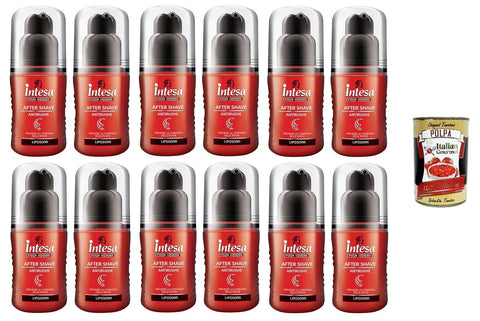 Intesa Pour Homme Après-Rasage Anti-Rugosité Hydratant Contre Les Rides, Sans Alcool 12 X 100 Ml + Polpa Italian Gourmet 400 G