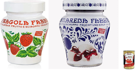 Fabbri Lot De 6 Fraises Opaline - 230 G - Fraises Au Sirop + Polpa Italien Gourmet