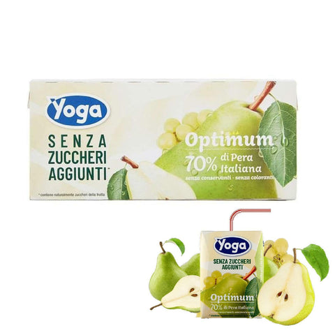 Lot De 8 Boîtes De Jus De Fruits Yoga Optimum Poire Italienne 3 X 200 Ml
