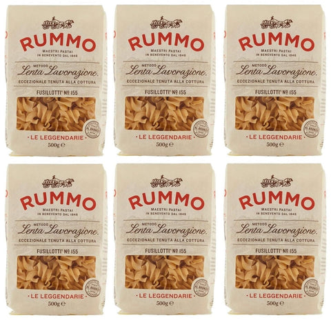 Rummo Pasta Fusillotti N°155 Lot De 6 Pâtes Italiennes À Base De Semoule De Blé Dur, Pâtes Italiennes 500 G