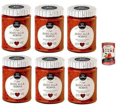 6 X Cascina San Cassiano Sugo Alla Norma 290 G + Pélati Gastronomique Italien 400 G