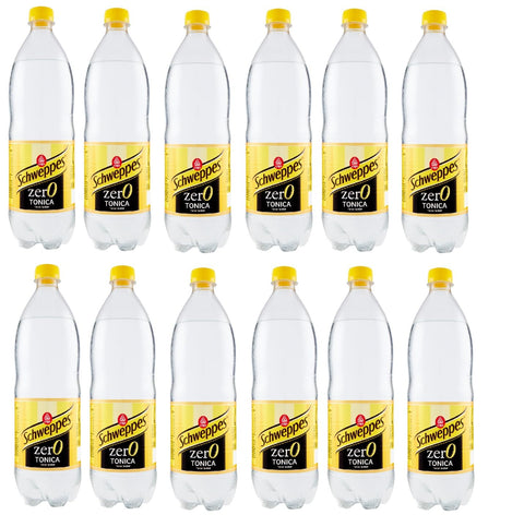 12 X Schweppes Tonica Zero Getönten Ohne Zucker Pet 0,6 L Erfrischend