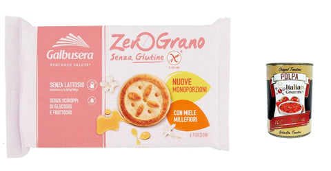 Galbusera Zerograno Lot De 3 Biscuits Sans Gluten, Sans Gluten, Sans Lactose, Avec Miel De Fleurs Sauvages, 220 G