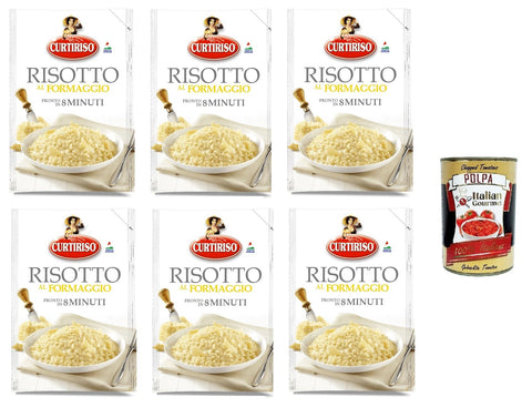 Curtiriso Risotto Alla Parmigiana Formaggio Pronto En 8 Minutes Parmigiana Risotto Au Fromage Prêt En 8 Minutes 6 X 175 G + Polpa Italien Gourmet 400 G