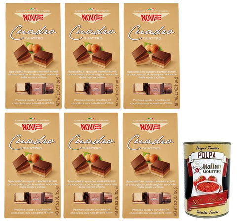 Novi Cuadro Quattro Lot De 6 Sachets De 150 G De Chocolat Délicieux Avec Noisettes Italiennes 400 G