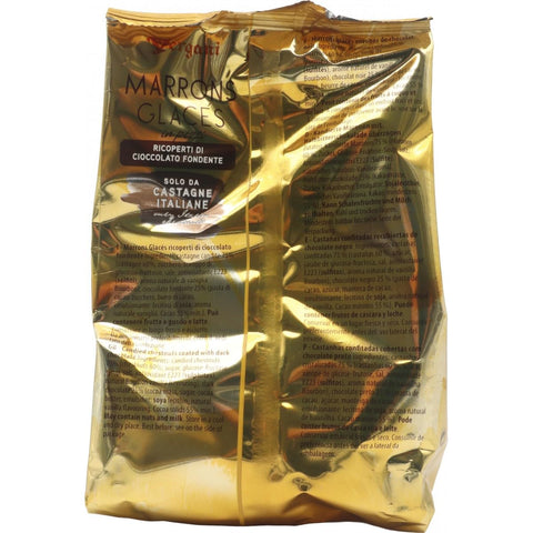 6x Vergani Marron Glacès in pezzi ricoperti al cioccolato fondente en morceaux enrobés de chocolat noir 170 g