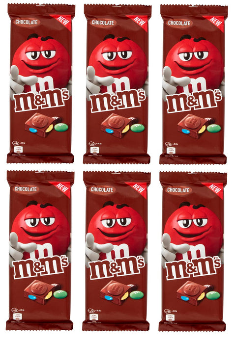 M&M's Chocolate Lot De 6 Tablettes Au Chocolat Au Lait Avec Mini M&M's 165 G
