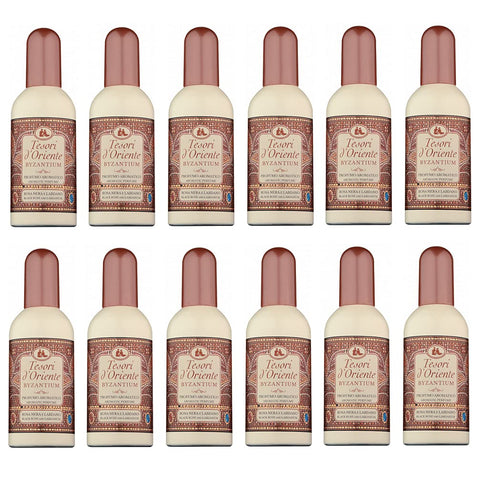 Tesori D'oriente Byzantium Rosa Nera E Labdano Lot De 12 Eaux De Toilette À La Rose Noire Et Au Labdanum 100 Ml