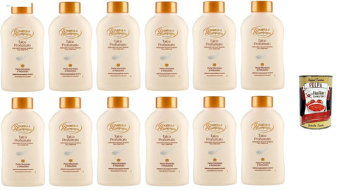 Spuma Di Sciampagna Wellness Talco Parfumé - Cuir Souple Et Velouté 12 X 200 G + Italian Gourmet Polpa 400g