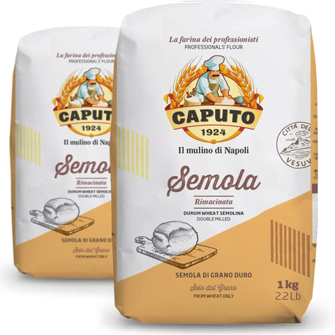 Colichef Farine Caputo Semola Grain Dur Rebroyé - 2 Kilos (Pack 2 X 1 Kg) - Idéal Pour Les Pâtes Fraîches Et Le Pain De Blé Dur