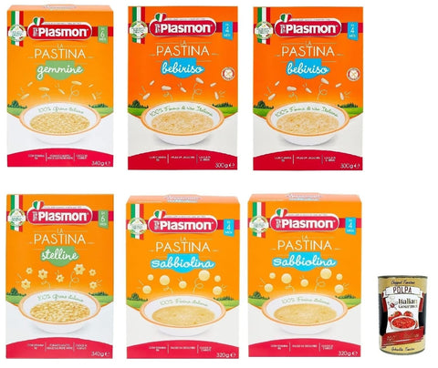 Plasmon Pasta Pastina Test Pack 6x 340g + Italian Gourmet Polpa 400g