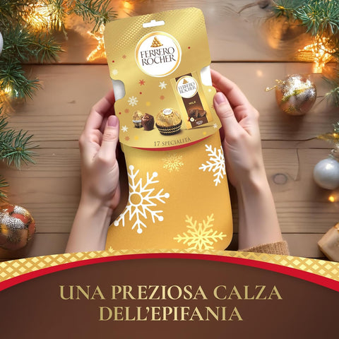 3x Chaussette Ferrero Rocher Calza – 17 spécialités Ferrero | Idée cadeau Befana 255 g