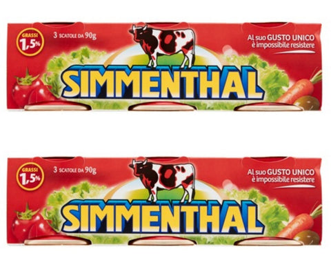 Simmenthal: Piatto Pronto Di Carni Bovine In Gelatina Vegetale Lot De 6 Assiettes À Viande Prêtes En Gelée Végétale 90 G