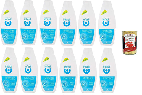 Infasil Gel Douche Hydratant, Nourrissant, Testé Cliniquement Et Doux Pour La Peau, 12 X 500 Ml + Italian Gourmet Polpa 400 G