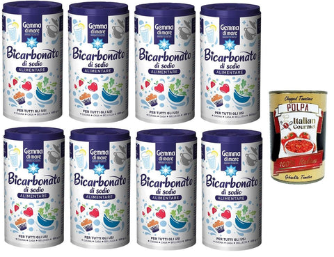 Gemma Di Mare Bicarbonato Di Sodio Alimentare Bicarbonate De Sodium De Qualité Alimentaire 8 X 600 G + Italian Gourmet Polpa 400 G