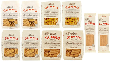 Rummo Pasta Maccheroncelli Lot De 10 Paquets De Test Pour Pâtes Italiennes À Base De Semoule De Blé Dur, Pâtes Italiennes À Base De Semoule De Blé Dur, Pâtes Italiennes 500 G