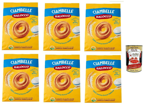 Balocco Ciambelle Biscotti, Biscuits Pour Le Petit Déjeuner, 6x 700g Biscuits Cookies For Breakfast + Italian Gourmet Polpa 400g