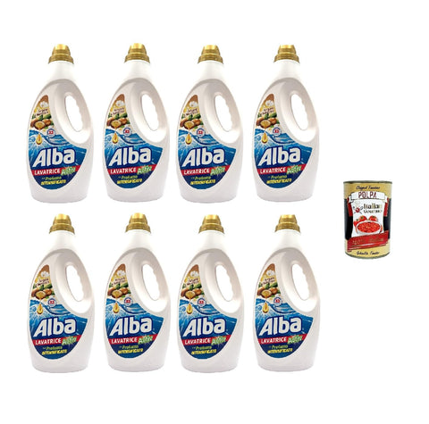 Alba Lavatrice Active Argan E Narciso Lessive Liquide 33 Lavages 8 X 1850 Ml + Italian Gourmet Polpa 400 G