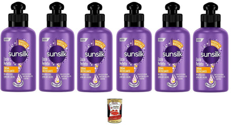 Sunsilk Perfect Smooth Lot De 6 Crèmes Démêlantes Pour Cheveux Lisses Longue Durée Sans Rinçage 200 Ml + Polpa Italien Gourmet 400 G
