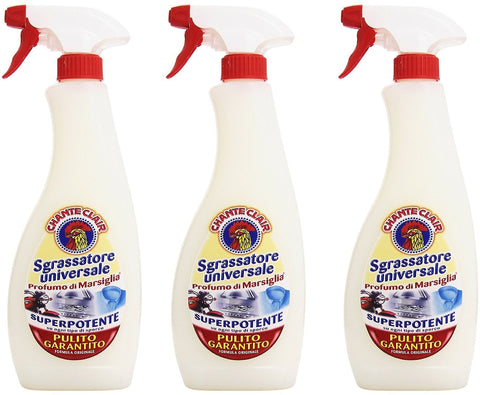 Lot De 3 Sprays De Dégraissant Universel Superpuissant Chante Clair De 750 Ml Chacun