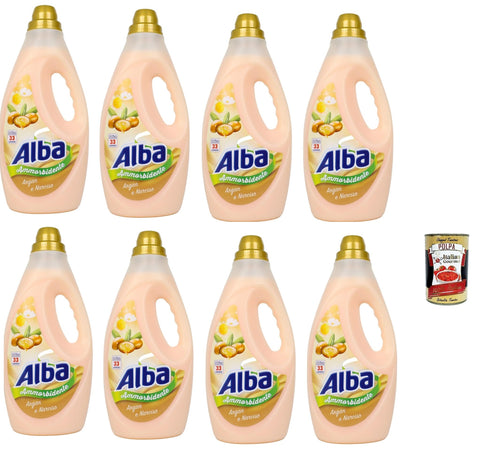 Alba Ammorbidente Argan And Daffodil Assouplissant Fabric Softener, 33 Lavages, 8 X 1850 Ml + Italian Gourmet Polpa 400 G