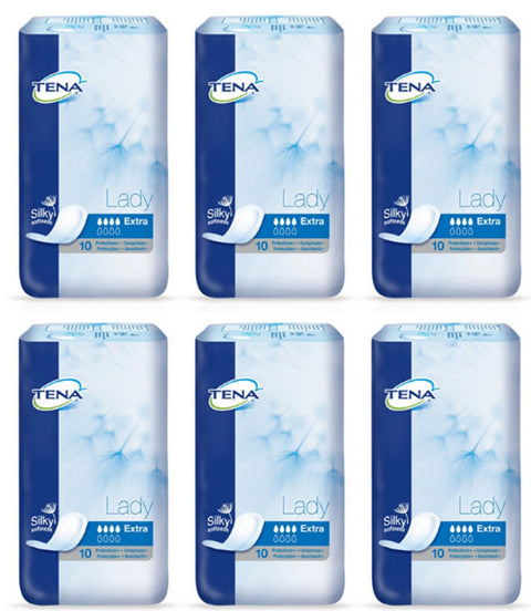 Lot De 60 Serviettes Tena Lady Extra Absorbante, Design Anatomique, Serviette Repliée