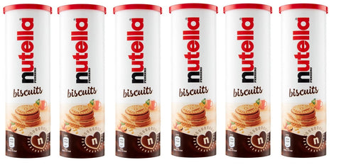 6 Biscuits Ferrero Nutella Biscuits Biscotto Con Un Cremoso Cuore Di Nutella Avec Cookies Crémeux En Forme De Cœur Nutella, Tube De 166 G
