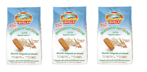 Lot De 3 Biscuits Italiens Divella Non Ti Scordar Di Me Biscotti Integrali Ai Céréales Au Blé Entier 400 G