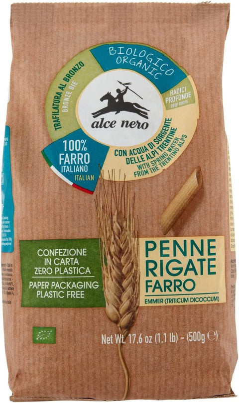 Penne 100% Sfarinato Di Farro Bio Alce Nero 500g (