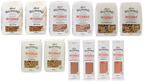 Rummo Lot De 12 Paquets De Pâtes Intégrales 6 Variétés Différentes Pâtes À Grains Entiers 500 G