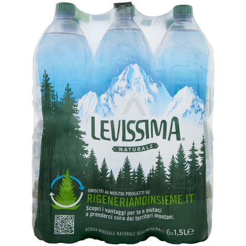 Acqua Levissima Naturale 1.500 Lt. A Perdere - Pacchi Da 6 Bottiglie