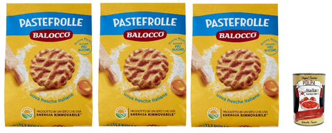 Balocco Pastefrolle Biscotti Con Latte Italiano E Uova Fresche, Biscuits Au Lait Italien Et Aux Œufs Frais, 3x 700g + Italian Gourmet Polpa 400g