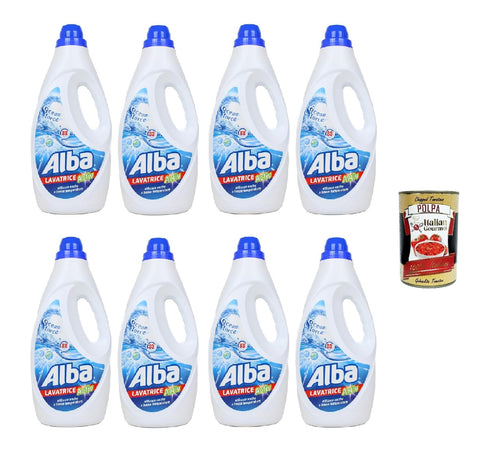 Alba Lavatrice Active Ocean Force Lessive Liquide 33 Lavages 8 X 1850 Ml + Italian Gourmet Polpa 400 G