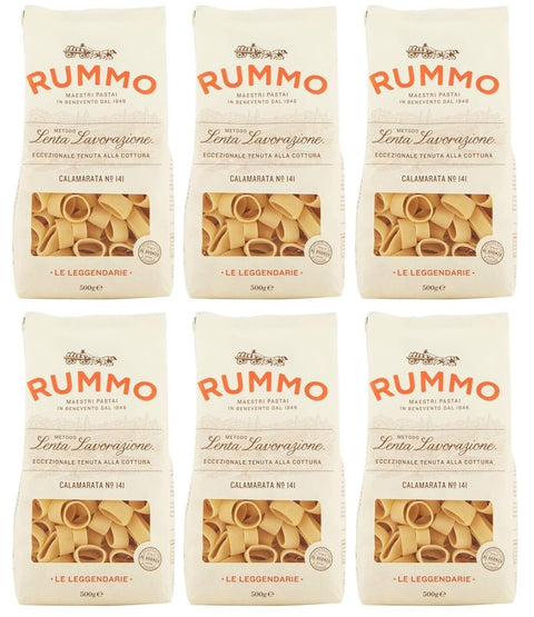Rummo Pasta Calamarata N°141 Lot De 6 Pâtes Italiennes À Base De Semoule De Blé Dur, Pâtes Italiennes 500 G