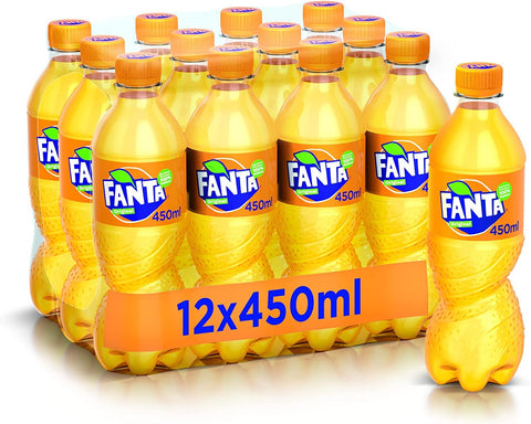 Fanta Aranciata Original Lot De 12 Boissons Gazeuses En Pet 450 Ml Orange 100 % Italienne
