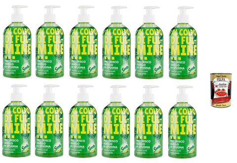 Svelto Green Lemon Lot De 12 Bouteilles De Liquide Vaisselle En Édition Limitée Avec Jus De Citron, Liquide Vaisselle Parfumé Aux Agrumes, Bouteille Pratique Avec Bouchon Distributeur, 450 Ml +