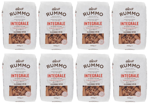 Rummo Pasta Integrale Elicoidali N°49 Lot De 8 Pâtes À Grains Entiers 500 G