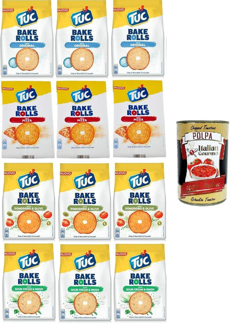 Tuc Bake Rolls Chips Di Pane Sottile E Croccante Lot De 12 Chips De Pain Fines Et Croustillantes Cuites Au Four 150 G