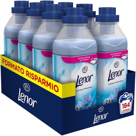 Lenor Adorbident Machine À Laver Concentrée, 184 Lavages (8 X 23), Réveil Printemps, Maxi Format, Parfum Chaque Nuit Jusqu'à Une Semaine