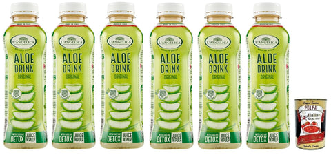 L'angelica Original Lot De 6 Compléments Alimentaires À Base De Jus D'aloès Et De Pulpe D'aloès Bouteille Pet Jetable 500 Ml + 400 G Gourmet Italian Gourmet Polpa Di Pomodoro