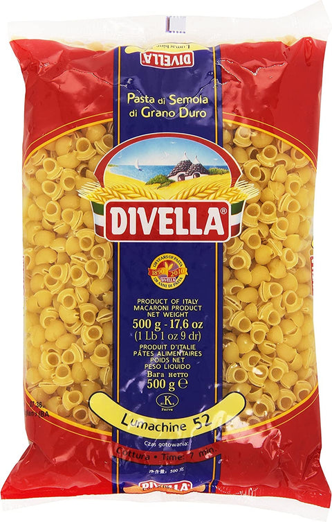Divella Lumachine N. 52 Lot De 24 Pâtes À La Semoule De Blé Dur 500 G + Boîte De 400 G