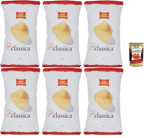 San Carlo Classica Lot De 6 Chips De Pommes De Terre Salées De 300 G + Polpa Italian Gourmet 400 G