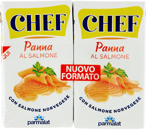 Lot De 3 Crèmes De Cuisson Parmalat Panna Chef Al Al Salmone Avec Saumon 2 X 125 Ml