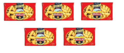 Lot De 5 Pâtes Divella 100 % Italiennes N° 80 Paccheri Napoletani 500 G